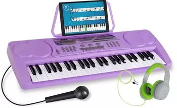 McGrey BK-4910VT Keyboard-Set mit Mikrofon & Kinderkopfhörer, 49 Tasten, lila (00110584)