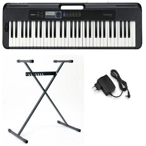 Casio Keyboard Casiotone CT-S300, (Set, 2 tlg), inkl. Keyboardstativ schwarz