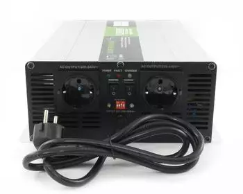 Solartronics NPS Wechselrichter USV 2000W 12V/230V Reiner Sinus mit DIP-Schalter