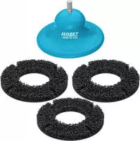 Hazet Radnabenschleifer 4960R-160/4, Sechskant 11 mm, 4-teilig, &Oslash; 160 / 75 mm, aus