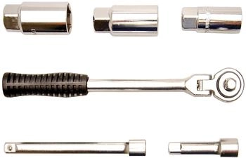 BGS Z&uuml;ndkerzen-Werkzeug-Satz | Antrieb 10 mm (3/8") | 6-tlg. (137)