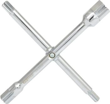 KS Tools Sanitär-Kreuzschlüssel, 10 Funktionen, 220 x 220 mm (116.6200)