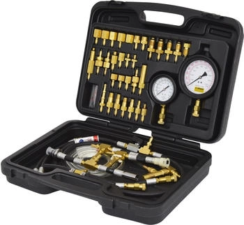 KS Tools Master Kraftstoff-Einspritzsystem-Druckprüfgerät-Satz für Ottomotoren, 42-teilig (150.2325)