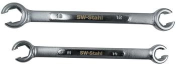 SW-Stahl Bremsleitungsschlüsselsatz 2-teilig aus Chrom-Vanadium Stahl (01450SB)