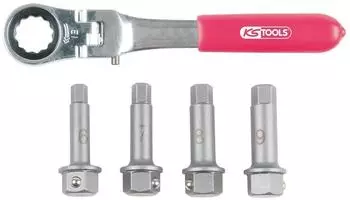 KS Tools Bremssattel Spezial-Steckschl&uuml;ssel-Satz 1/2" 5-tlg (918.3500)