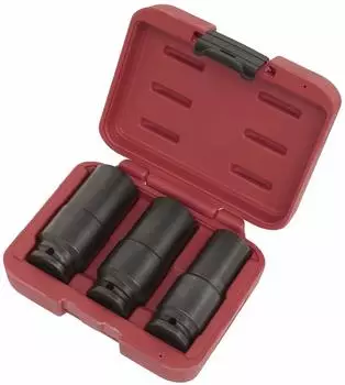 Sealey SX319 Tiefer gewichteter Schlagsteckschlüsselsatz 1/2" Antrieb, 3-tlg. (SX319)