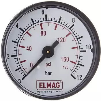 ELMAG Druckluft-Manometer 0-10bar, &oslash;50mm, 1/8" Au&szlig;engewinde (42221)