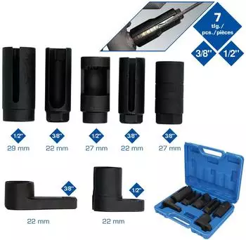Brilliant-Tools Lambdasonden- und Sensoren-Stecknuss-Satz, 7-teilig (BT601020)
