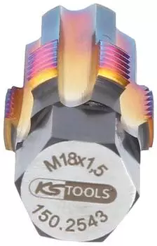 KS Tools Gewindeschneider mit Führungsbolzen für Lambdasonden M18x1,5 (150.2543)