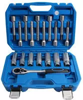 CCLIFE Sto&szlig;d&auml;mpfer Stecknuss Satz 18-tlg Federbein Domlager 1/2" Antrieb 