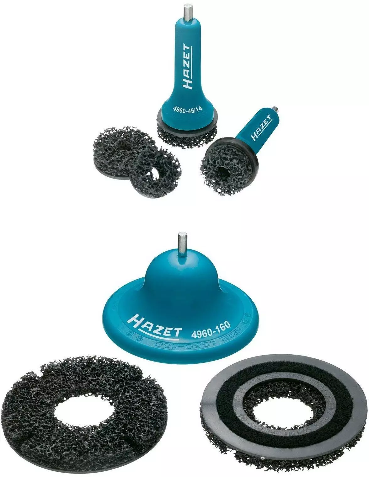 HAZET 4960-0200/2 Ersatz-Schleifscheibe Ø 200 Mm – Offenporig, Staubarm, Klettverschluss, Perfekt Für Radnaben & Bremsscheiben-Reinigung