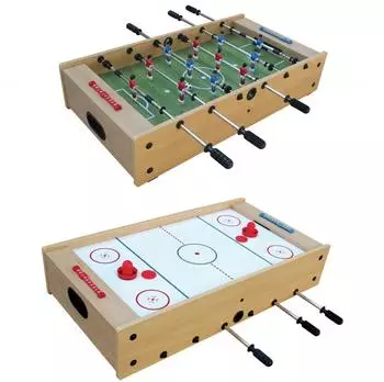 Garlando Big Fun 2-in-1 Mini-Tischkicker & Airhockey (FM2IN1R)