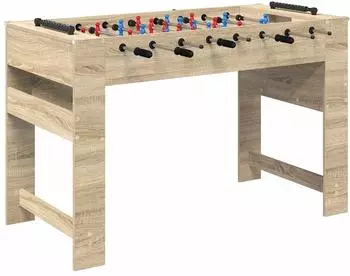 vidaXL Tischfußballtisch Sonoma-Eiche, Holzwerkstoff, 125x60,5x80cm
