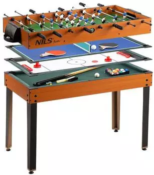 NoName SDM 4-in-1 Spieltisch Tischfußball, Billard, Air-Hockey, Tischtennis (GSHB_abisal_5907695537758)
