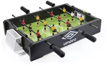 Umbro Mini Tischkicker mit 12 Spielern, schwarz