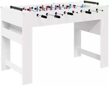 vidaXL Tischfußballtisch weiß, 125x60,5x80cm, Holzwerkstoff