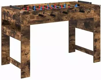vidaXL Tischfußballtisch geräucherte Eiche 125x60,5x80cm