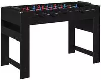 vidaXL Tischfu&szlig;balltisch Schwarz Eichen-Optik 125 x 60,5 x 80 cm