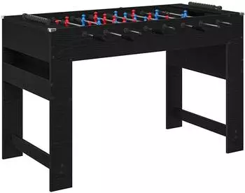 vidaXL Tischfußballtisch schwarze Eiche 125x60,5x80cm