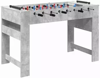 vidaXL Tischfußballtisch betongrau 125x60,5x80cm Holzwerkstoff