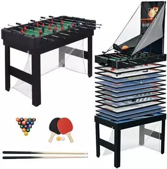 Relaxdays Spieltisch 20-in-1 Tischkicker, Billard, Air Hockey (10054120_0)