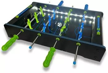 Mad Monkey Tischkicker mit LED, schwarz/grün/blau (2000077)