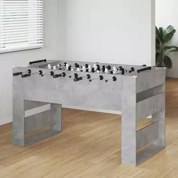 vidaXL Tischfußballtisch betongrau, Holzwerkstoff (3378202)