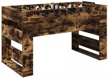 vidaXL Tischfußballtisch geräucherte Eiche 146,5x74x85cm (3378203)