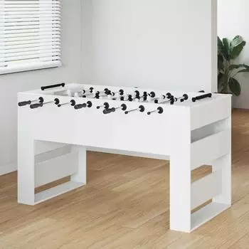 vidaXL Tischfu&szlig;balltisch wei&szlig;, Holzwerkstoff, 146,5x74x85cm (3378199)