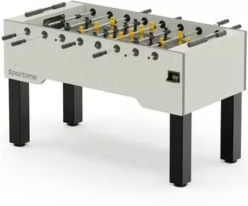 Sportime Tischkicker "Match" Black Guardian vs. Yellow Dragon, wei&szlig;, Spielfeld grau
