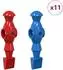vidaXL Tischfußball-Spielerfiguren aus Kunststoff, 22-tlg., blau und rot (858894)