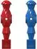 vidaXL Tischfußball-Spielerfiguren aus Kunststoff, 22-tlg., blau und rot (858894)