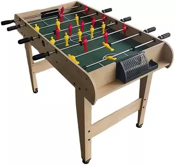 Relaxdays Kickertisch 78x122x61cm Holzoptik natur/grün