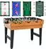 HomCom 4-in-1 Spieltisch Tischtennis, Kicker, Billard, Tischhockey Stahl/Naturholz (A70-061V01MX)