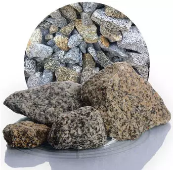 Schicker Mineral Granit Ziersplitt gelb-grau 60-120 mm 25 kg Sack (10009469)