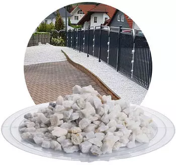 Schicker Mineral Marmor Ziersplitt weiß 8-16 mm 25 kg Sack