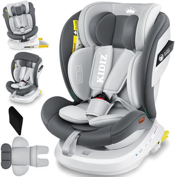Kidiz Kinderautositz mit Isofix/i-Size 0-36kg anthrazit