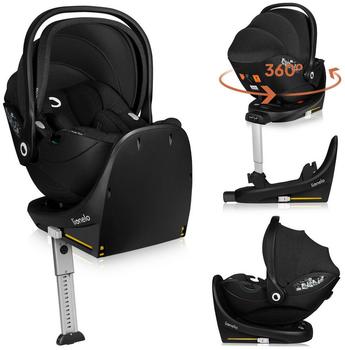 Lionelo Drehbarer Kindersitz mit Basis MOXIE SET i-Size 40-87 cm Carbon-Schwarz