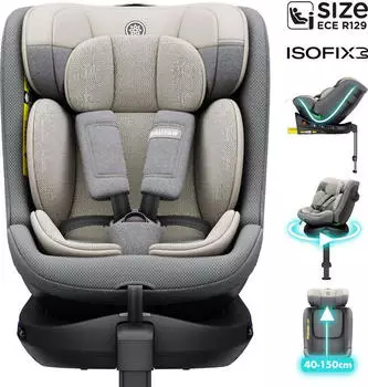 Daliya BRAVO 360° i-Size Auto-Kindersitz hellgrau