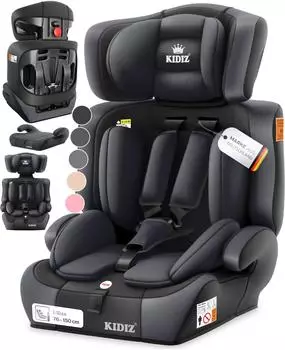 Kidiz Autokindersitz 9-36 kg, Gruppe 1+2+3 anthrazit