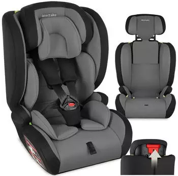TecTake Autositz Sophie dunkelgrau/schwarz