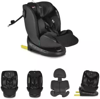Cangaroo Castor Kindersitz i-Size, Gruppe 0/1/2/3, Isofix, schwarz (110925)