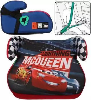 Sarcia.eu Cars Kindersitz mit Sicherheitsgurt, Sitzerh&ouml;hung f&uuml;r Jungen 22-36kg (fotelikch_2236)