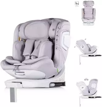 Chipolino Clima Air i-Size Kindersitz 40-150cm, Isofix, L&uuml;ftung/Heizung, hellgrau