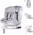 Chipolino Clima Air i-Size Kindersitz 40-150cm, Isofix, Lüftung/Heizung, hellgrau