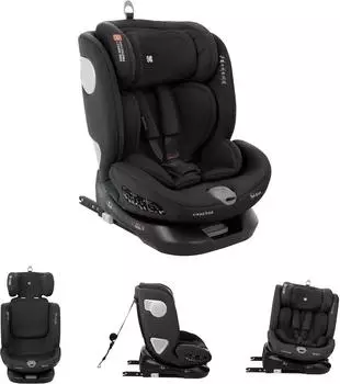 KIKKABOO i-Moove i-Size Kindersitz 40-150cm, Isofix, 360&deg;-Drehung, schwarz