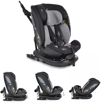 Cangaroo Gravity i-Size Kindersitz 40-150cm drehbar, Isofix, grau (111405)