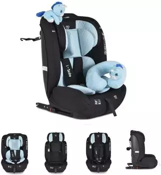 Moni i-Safe Kindersitz i-Size, Isofix, Top Tether, 76-150cm, blau (111003)