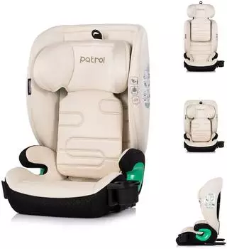 Chipolino Patrol i-Size Kindersitz Isofix 100-150cm, beige