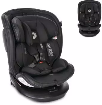 Lorelli Aviator Kindersitz i-Size 40-150cm 360&deg; drehbar, Isofix, schwarz